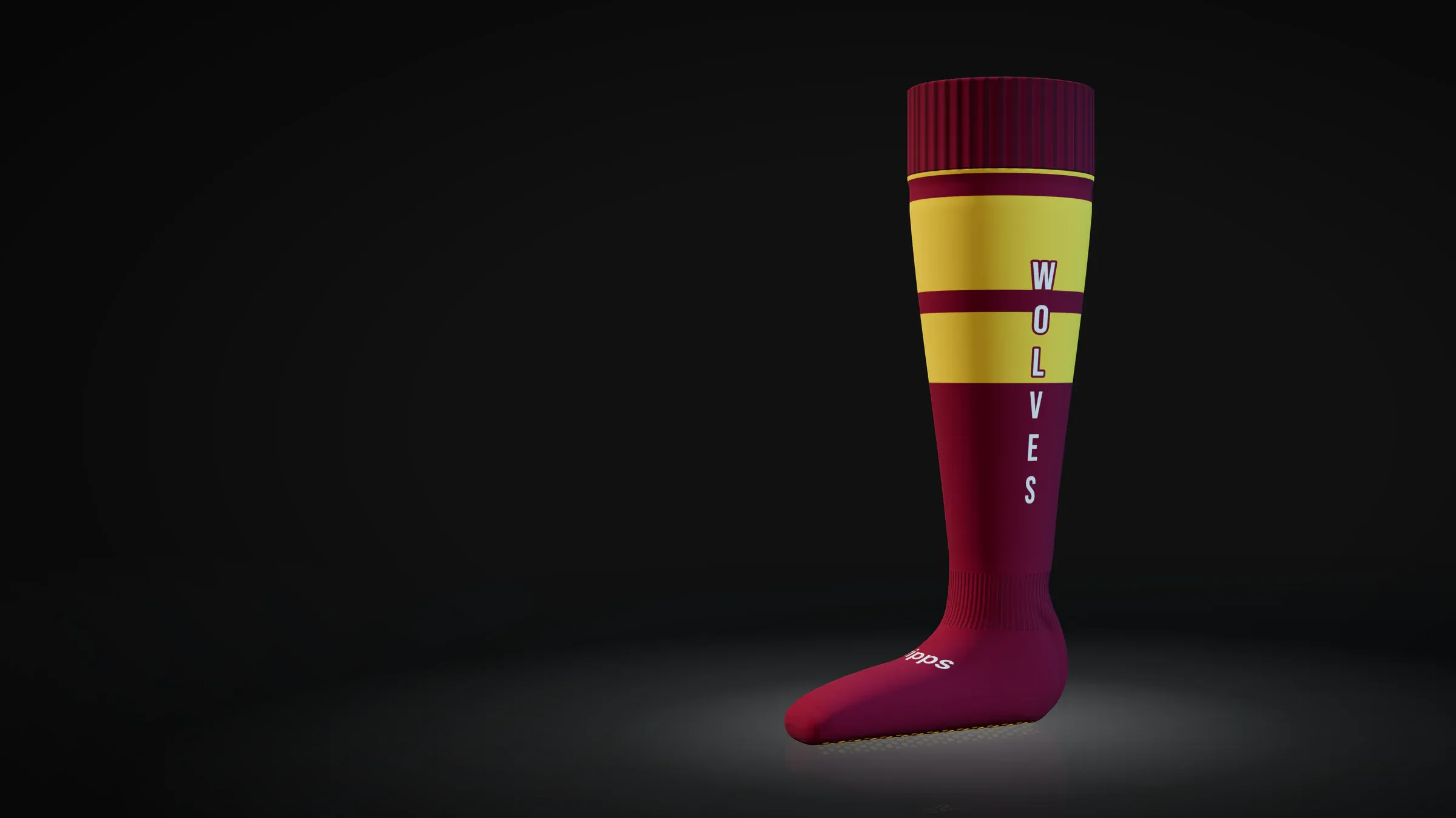 Wolves iGripps sock, full length